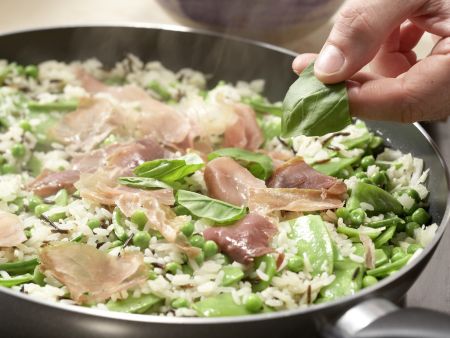 Peas and Rice with Prosciutto preparation step 7 Peas and Rice with Prosciutto preparation step 7