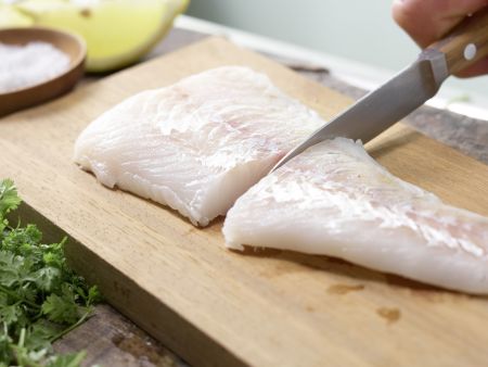 Perch Filet on Zucchini preparation step 7 Perch Filet on Zucchini preparation step 7