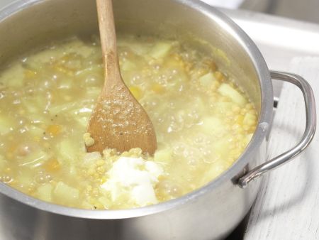 Red Lentil Soup with Croutons preparation step 6 Red Lentil Soup with Croutons preparation step 6