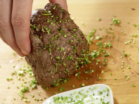 Spice-Crusted Beef with Chives preparation step 11 Spice-Crusted Beef with Chives preparation step 11