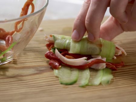Stuffed Cucumber Rolls preparation step 8 Stuffed Cucumber Rolls preparation step 8