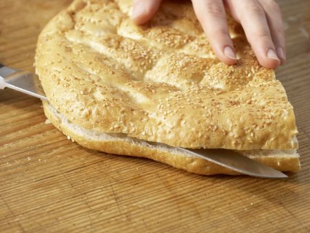 Stuffed Flatbread from the Oven preparation step 4 Stuffed Flatbread from the Oven preparation step 4
