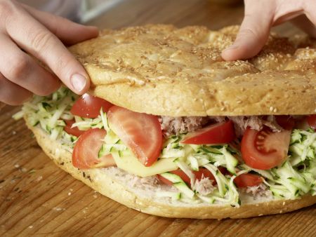 Stuffed Flatbread from the Oven preparation step 6 Stuffed Flatbread from the Oven preparation step 6