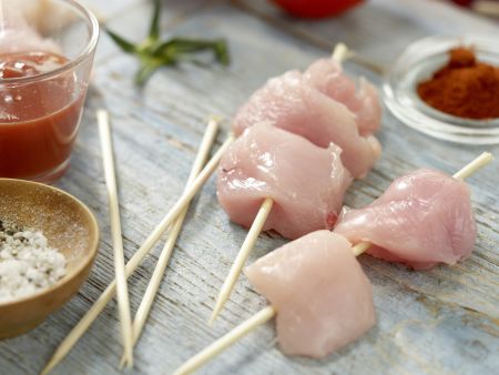 Tamarind Chicken Skewers preparation step 2 Tamarind Chicken Skewers preparation step 2