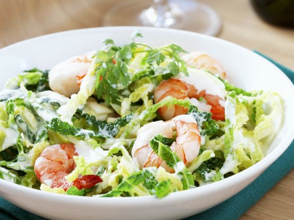 Savoy Cabbage Coleslaw With Prawns Recipe Eat Smarter Usa
