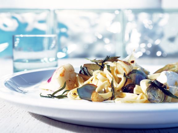 Tagliatelle with baby artichokes Tagliatelle with baby artichokes